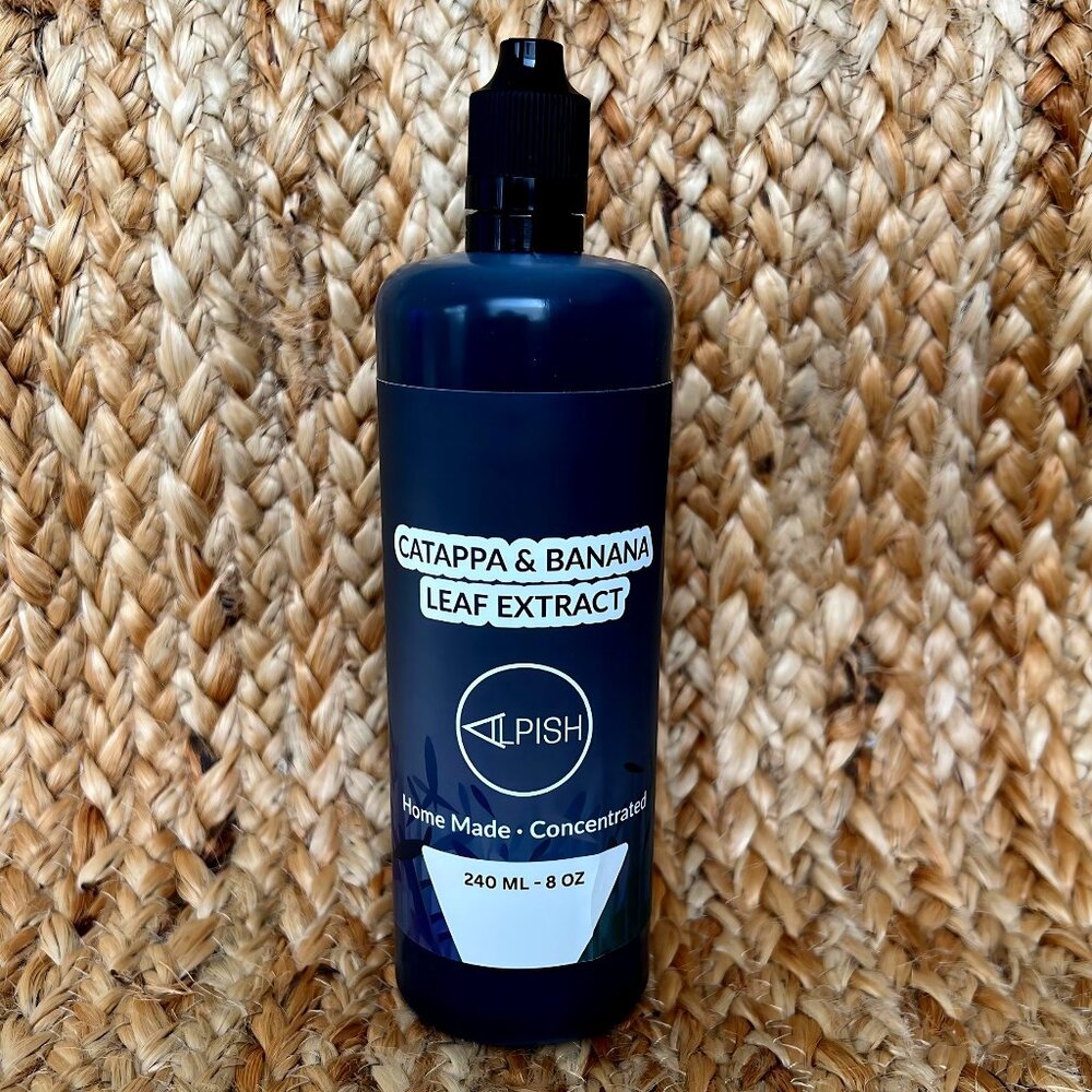 Catappa and Banana Leaves Extract-Dark Water for Betta Fish Large 240 ML-8 oz